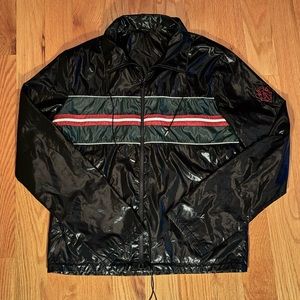 Gucci Shiny Logo Green Red Stripe Jacket 🔥🔥